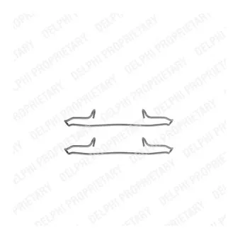 Kit d'accessoires, plaquette de frein à disque DELPHI LX0223