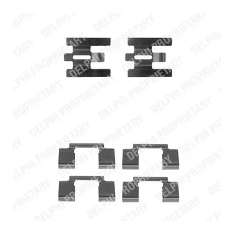 Kit d'accessoires, plaquette de frein à disque DELPHI LX0224