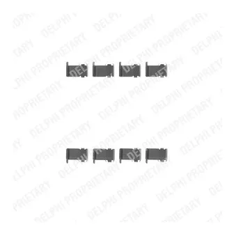 Kit d'accessoires, plaquette de frein à disque DELPHI LX0226