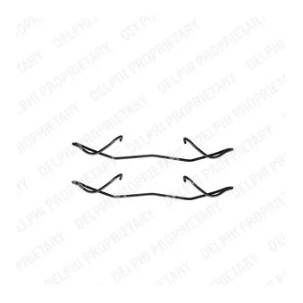 Kit d'accessoires, plaquette de frein à disque DELPHI LX0236