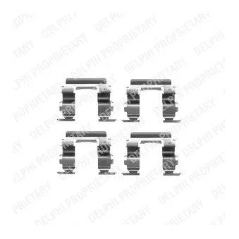 Kit d'accessoires, plaquette de frein à disque DELPHI LX0237