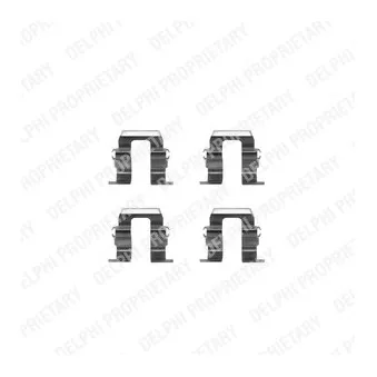 Kit d'accessoires, plaquette de frein à disque DELPHI LX0256