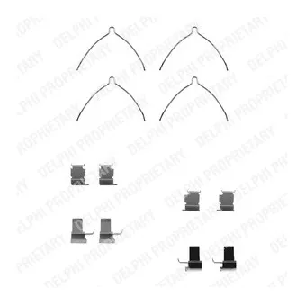 Kit d'accessoires, plaquette de frein à disque DELPHI LX0258