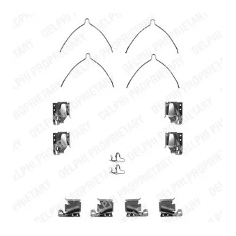 Kit d'accessoires, plaquette de frein à disque DELPHI LX0265