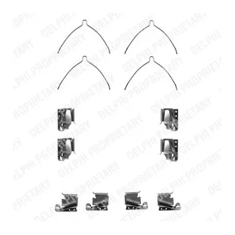 Kit d'accessoires, plaquette de frein à disque DELPHI LX0266