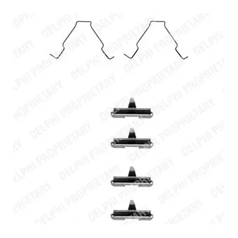 Kit d'accessoires, plaquette de frein à disque DELPHI LX0267