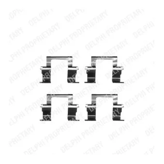 Kit d'accessoires, plaquette de frein à disque DELPHI LX0283