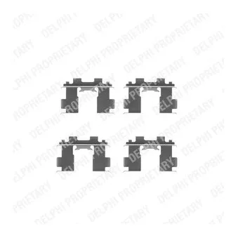 Kit d'accessoires, plaquette de frein à disque DELPHI LX0303
