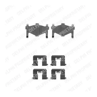Kit d'accessoires, plaquette de frein à disque DELPHI LX0304