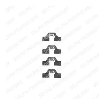 Kit d'accessoires, plaquette de frein à disque DELPHI LX0307