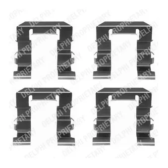 Kit d'accessoires, plaquette de frein à disque DELPHI LX0308