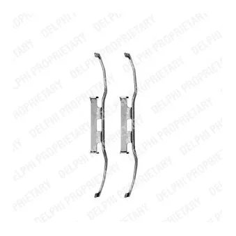 Kit d'accessoires, plaquette de frein à disque DELPHI LX0309