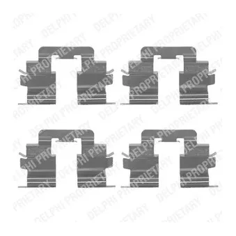 Kit d'accessoires, plaquette de frein à disque DELPHI LX0310