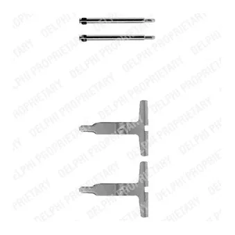 Kit d'accessoires, plaquette de frein à disque DELPHI LX0312