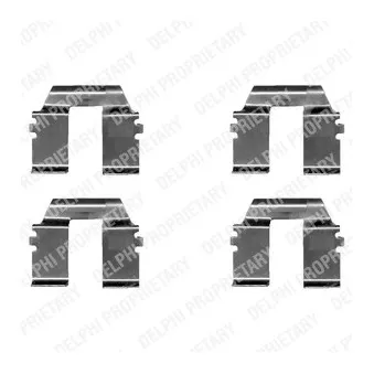 Kit d'accessoires, plaquette de frein à disque DELPHI LX0325