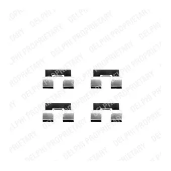 Kit d'accessoires, plaquette de frein à disque DELPHI LX0329
