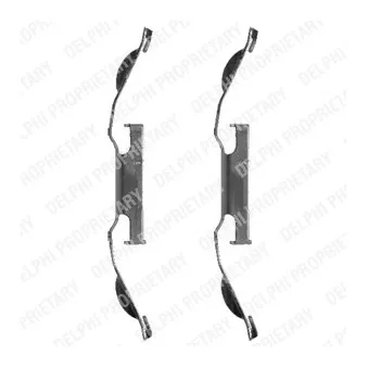 Kit d'accessoires, plaquette de frein à disque DELPHI LX0330