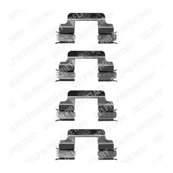 Kit d'accessoires, plaquette de frein à disque DELPHI LX0334