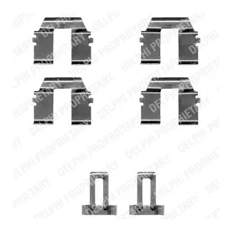 Kit d'accessoires, plaquette de frein à disque DELPHI LX0335
