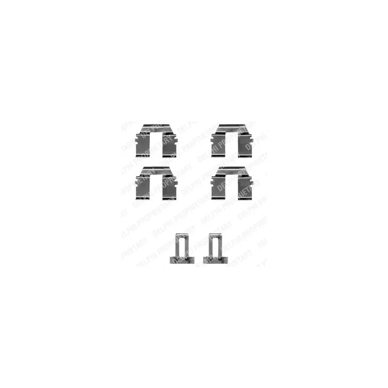 Kit d'accessoires, plaquette de frein à disque DELPHI LX0335