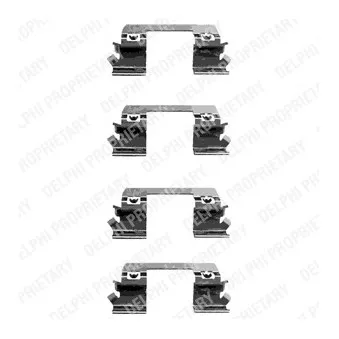 Kit d'accessoires, plaquette de frein à disque DELPHI LX0336