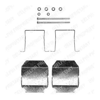 Kit d'accessoires, plaquette de frein à disque DELPHI LX0338