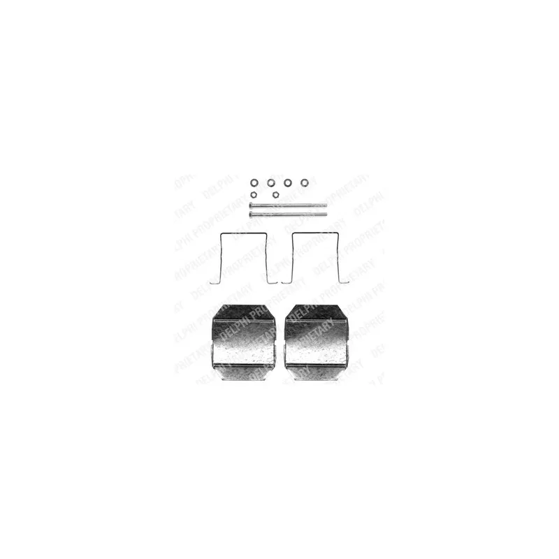 Kit d'accessoires, plaquette de frein à disque DELPHI LX0338