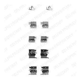 Kit d'accessoires, plaquette de frein à disque DELPHI LX0339