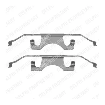 Kit d'accessoires, plaquette de frein à disque DELPHI LX0340