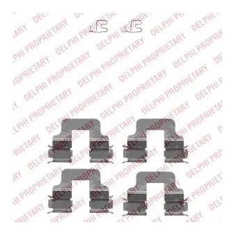 Kit d'accessoires, plaquette de frein à disque DELPHI LX0342