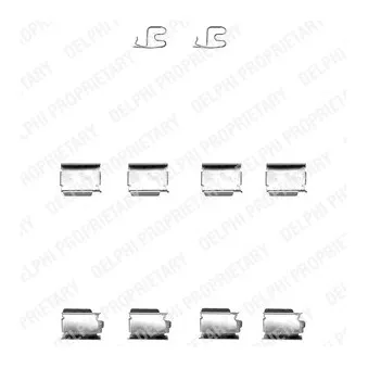 Kit d'accessoires, plaquette de frein à disque DELPHI LX0343