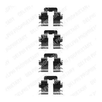 Kit d'accessoires, plaquette de frein à disque DELPHI LX0345