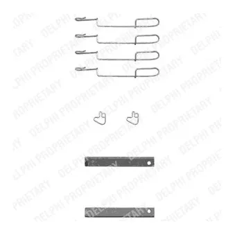 Kit d'accessoires, plaquette de frein à disque DELPHI LX0347