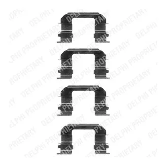 Kit d'accessoires, plaquette de frein à disque DELPHI LX0349