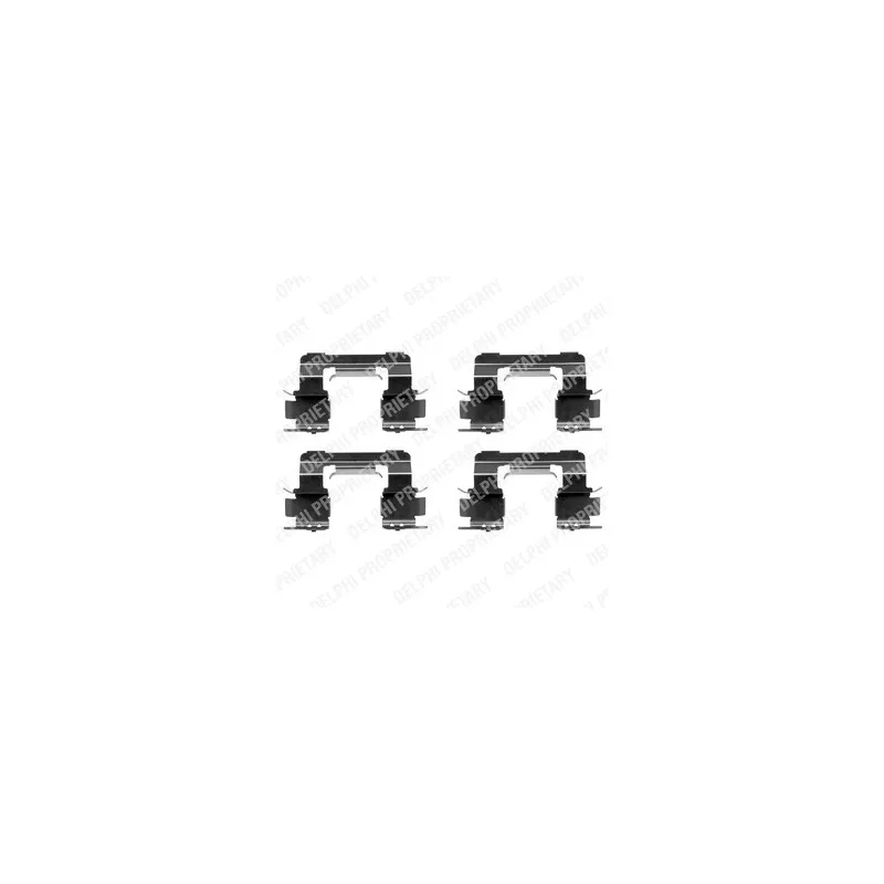 Kit d'accessoires, plaquette de frein à disque DELPHI LX0351