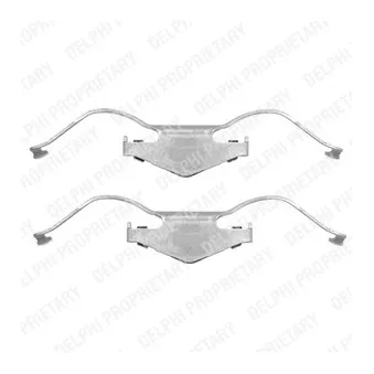 Kit d'accessoires, plaquette de frein à disque DELPHI LX0353
