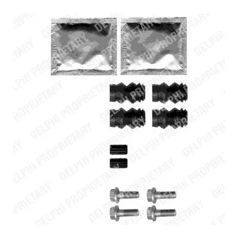 Kit d'accessoires, plaquette de frein à disque DELPHI LX0358