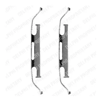 Kit d'accessoires, plaquette de frein à disque DELPHI LX0360