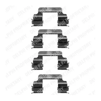 Kit d'accessoires, plaquette de frein à disque DELPHI LX0363