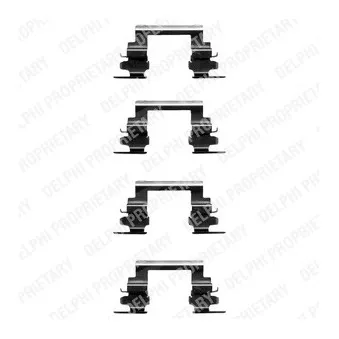 Kit d'accessoires, plaquette de frein à disque DELPHI LX0364