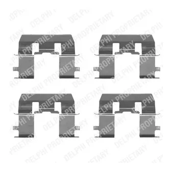 Kit d'accessoires, plaquette de frein à disque DELPHI LX0368