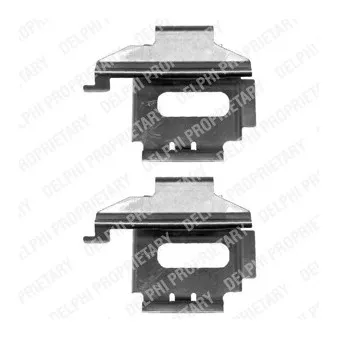 Kit d'accessoires, plaquette de frein à disque DELPHI LX0369
