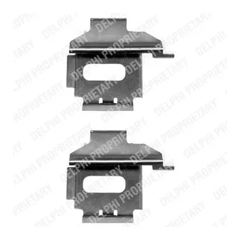 Kit d'accessoires, plaquette de frein à disque DELPHI LX0370