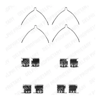 Kit d'accessoires, plaquette de frein à disque DELPHI LX0373