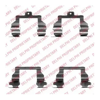Kit d'accessoires, plaquette de frein à disque DELPHI LX0374