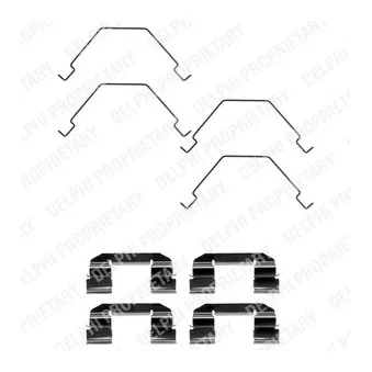 Kit d'accessoires, plaquette de frein à disque DELPHI LX0375