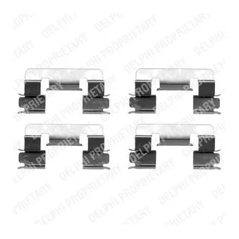 Kit d'accessoires, plaquette de frein à disque DELPHI LX0376