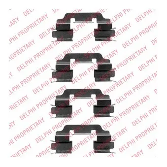Kit d'accessoires, plaquette de frein à disque DELPHI LX0377