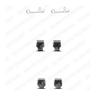 Kit d'accessoires, plaquette de frein à disque DELPHI LX0378