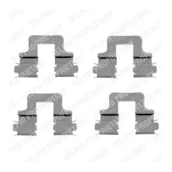 Kit d'accessoires, plaquette de frein à disque DELPHI LX0379